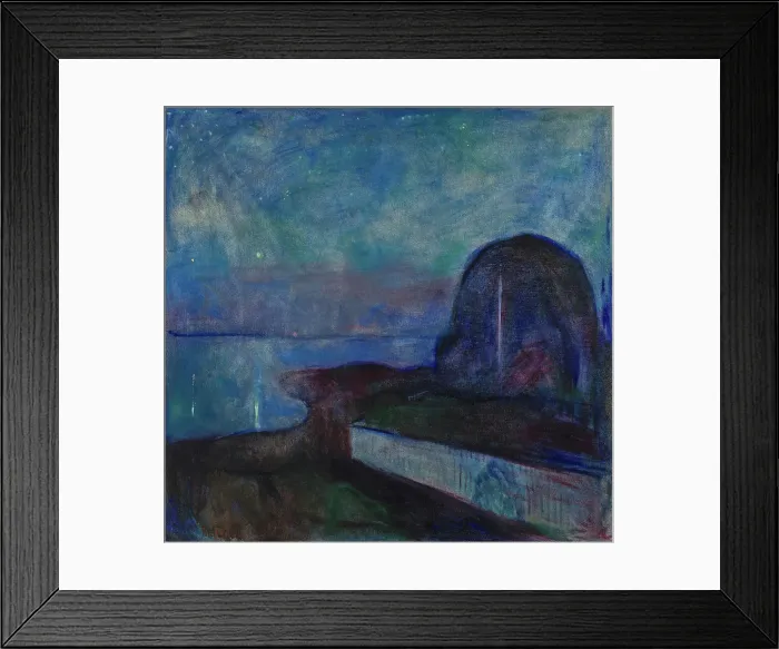 Framed Print : Starry Night, 1893. Creator: Edvard Munch Framed Print : Starry Night, 1893. Creator: Edvard Munch