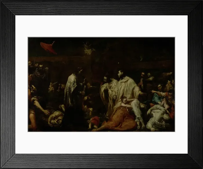 Framed Print : Blessed Bernard Tolomei Interceding for the Cessation of the Plague in Siena, about 1735. Creator: Giuseppe Maria Crespi Framed Print : Blessed Bernard Tolomei Interceding for the Cessation of the Plague in Siena, about 1735. Creator: Giuseppe Maria Crespi