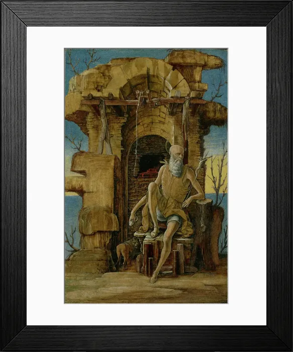 Framed Print : Saint Jerome in the Wilderness, about 1475. Creator: Ercole de Roberti Framed Print : Saint Jerome in the Wilderness, about 1475. Creator: Ercole de Roberti