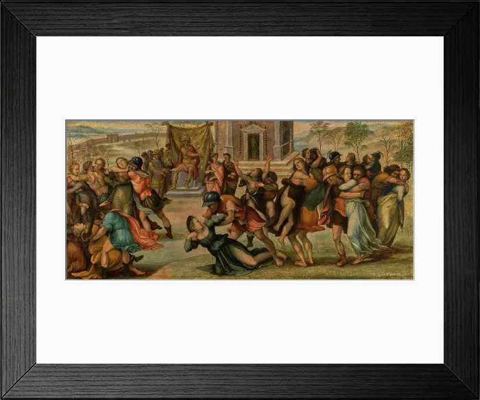 Framed Print : The Abduction of the Sabines, about 1520. Creator: Girolamo del Pacchia Framed Print : The Abduction of the Sabines, about 1520. Creator: Girolamo del Pacchia