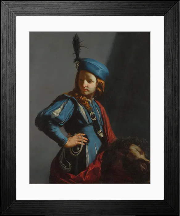 Framed Print : David with the Head of Goliath, about 1645-1650. Creator: Guido Cagnacci Framed Print : David with the Head of Goliath, about 1645-1650. Creator: Guido Cagnacci