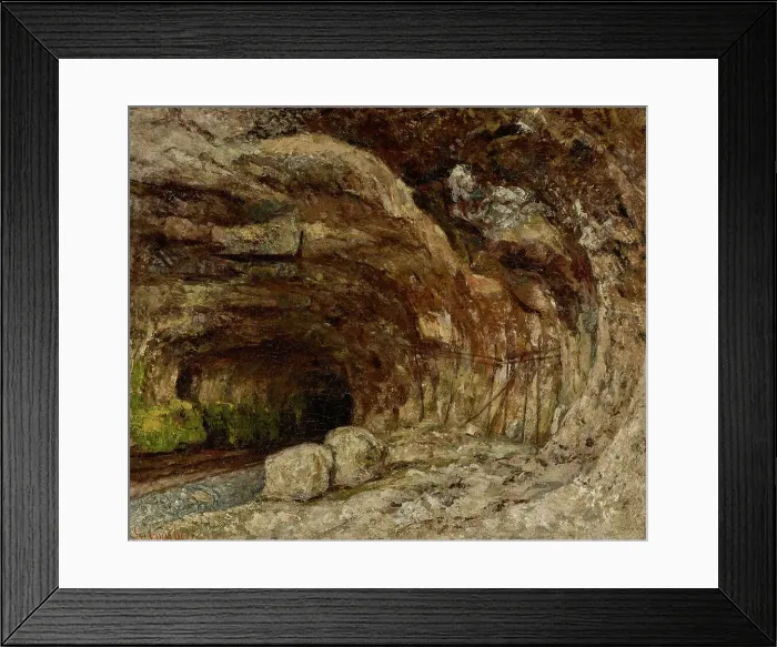 Framed Print : Grotto of Sarrazine near Nans-sous-Sainte-Anne, about 1864. Creator: Gustave Courbet Framed Print : Grotto of Sarrazine near Nans-sous-Sainte-Anne, about 1864. Creator: Gustave Courbet