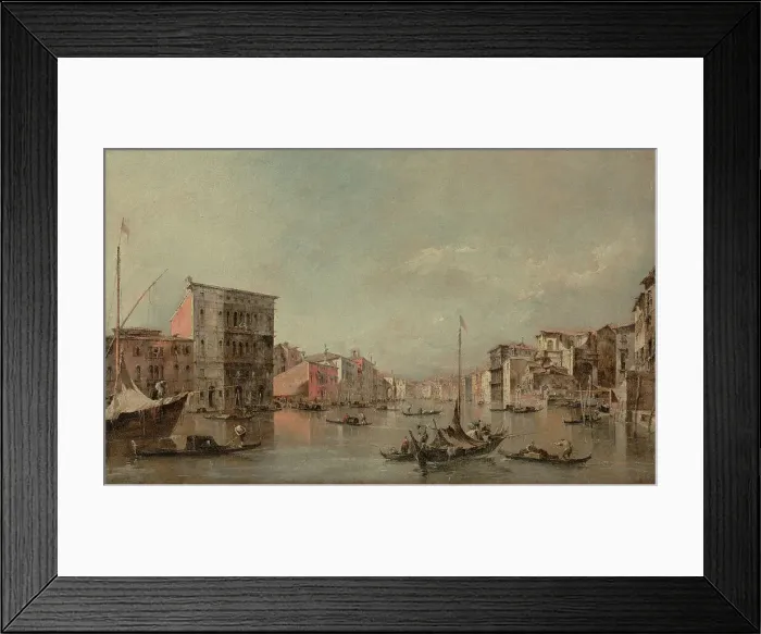 Framed Print : The Grand Canal in Venice with Palazzo Bembo, about 1768. Creator: Francesco Guardi Framed Print : The Grand Canal in Venice with Palazzo Bembo, about 1768. Creator: Francesco Guardi
