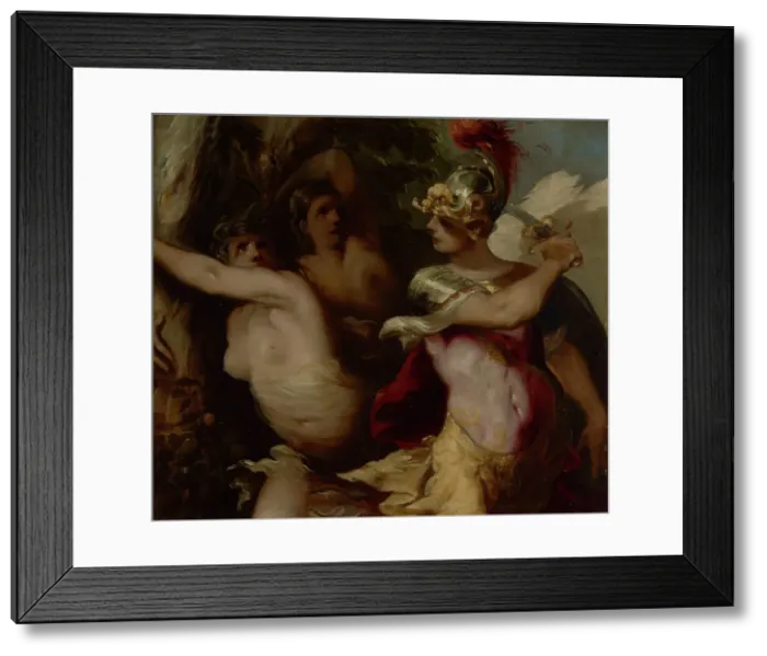 Framed Print : Rinaldo's Conquest of the Enchanted Forest, about 1650-1655. Creator: Francesco Maffei Framed Print : Rinaldo's Conquest of the Enchanted Forest, about 1650-1655. Creator: Francesco Maffei