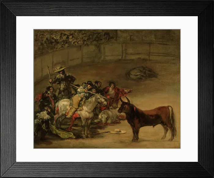 Framed Print : Bullfight, Suerte de Varas, 1824. Creator: Francisco Goya Framed Print : Bullfight, Suerte de Varas, 1824. Creator: Francisco Goya