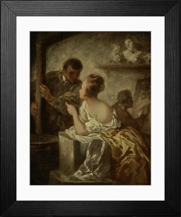 Framed Print : The Studio, about 1870. Creator: Honore Daumier Framed Print : The Studio, about 1870. Creator: Honore Daumier