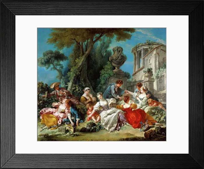 Framed Print : The Bird Catchers, 1748. Creator: Francois Boucher Framed Print : The Bird Catchers, 1748. Creator: Francois Boucher