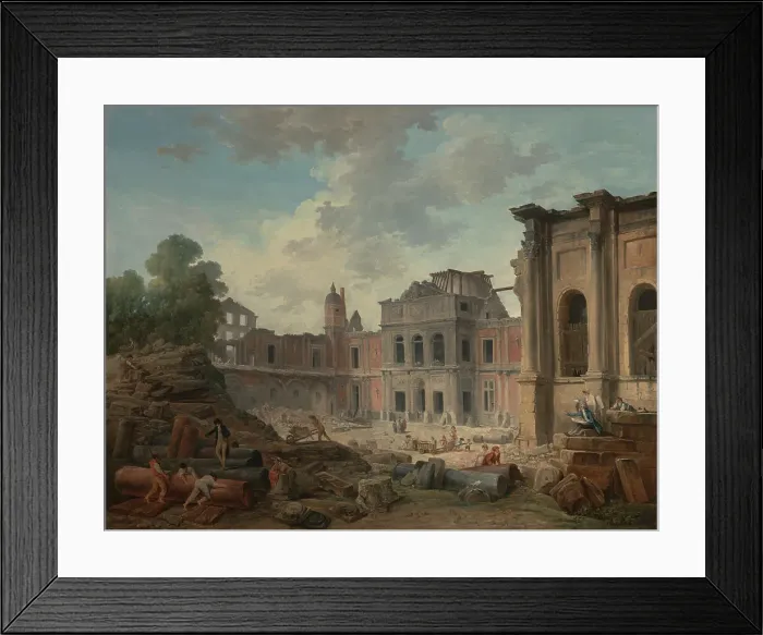 Framed Print : Demolition of the Chateau of Meudon, 1806. Creator: Hubert Robert Framed Print : Demolition of the Chateau of Meudon, 1806. Creator: Hubert Robert