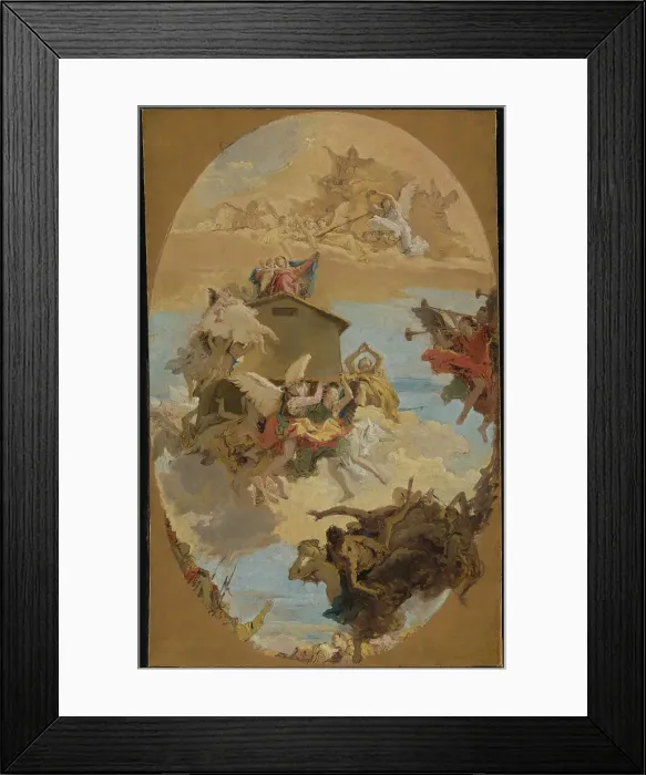 Framed Print : The Miracle of the Holy House of Loreto, 1743. Creator: Giovanni Battista Tiepolo Framed Print : The Miracle of the Holy House of Loreto, 1743. Creator: Giovanni Battista Tiepolo