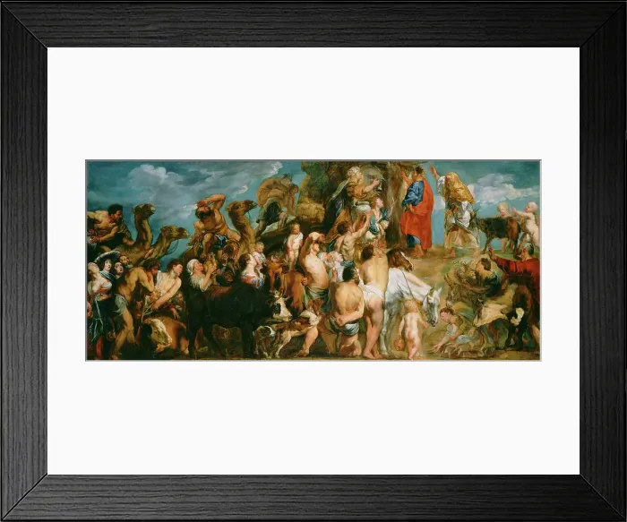Framed Print : Moses Striking Water from the Rock, about 1645-1650. Creator: Jacob Jordaens Framed Print : Moses Striking Water from the Rock, about 1645-1650. Creator: Jacob Jordaens