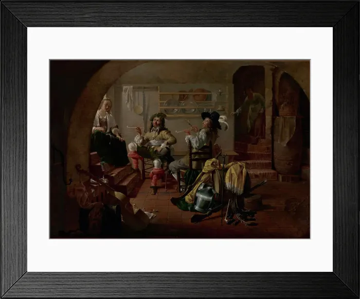Framed Print : Interior with Soldiers and Women, about 1650. Creator: Jacob Duck Framed Print : Interior with Soldiers and Women, about 1650. Creator: Jacob Duck