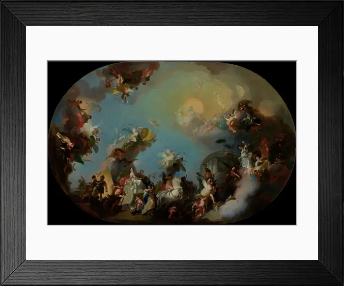 Framed Print : The Glorification of the Union of the Houses of Hapsburg and Lorraine, 1775. Creator: Franz Anton Maulbertsch Framed Print : The Glorification of the Union of the Houses of Hapsburg and Lorraine, 1775. Creator: Franz Anton Maulbertsch