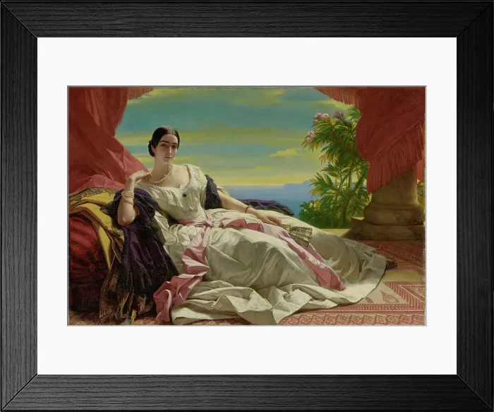 Framed Print : Portrait of Leonilla, Princess of Sayn-Wittgenstein-Sayn, 1843. Creator: Franz Xaver Winterhalter Framed Print : Portrait of Leonilla, Princess of Sayn-Wittgenstein-Sayn, 1843. Creator: Franz Xaver Winterhalter