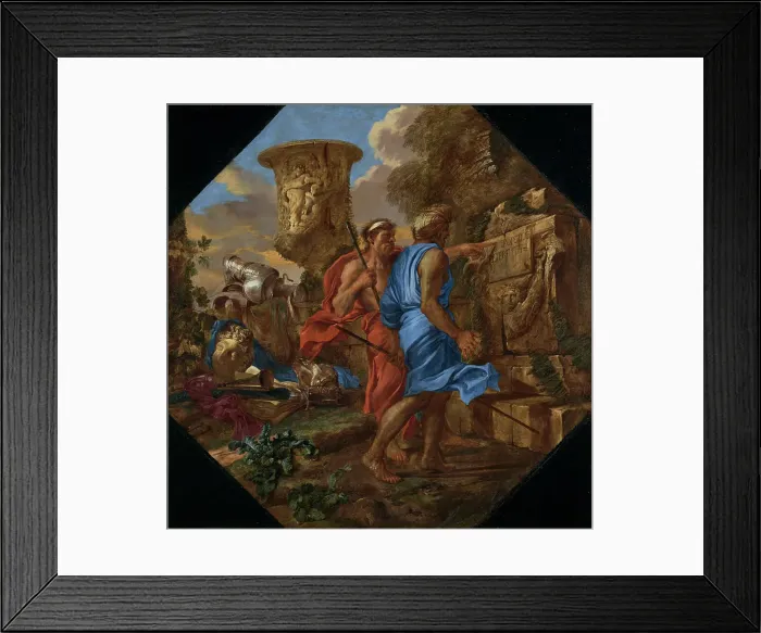 Framed Print : Arcadian Shepherds, about 1655. Creator: Giovanni Benedetto Castiglione Framed Print : Arcadian Shepherds, about 1655. Creator: Giovanni Benedetto Castiglione