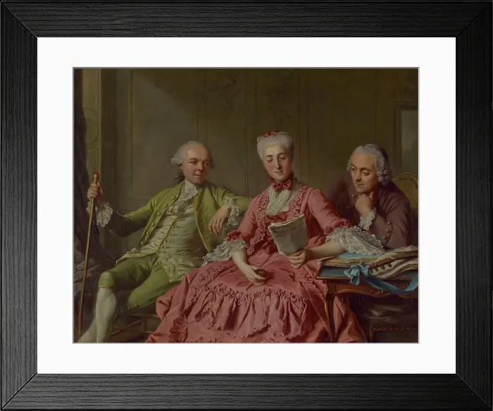 Framed Print : Presumed Portrait of the Duc de Choiseul and Two Companions, about 1775. Creator: Jacques Wilbaut Framed Print : Presumed Portrait of the Duc de Choiseul and Two Companions, about 1775. Creator: Jacques Wilbaut