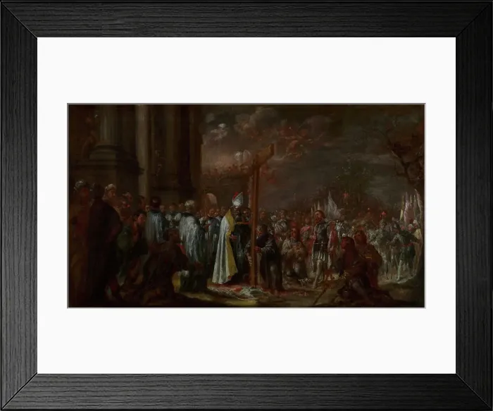 Framed Print : The Exaltation of the Cross, about 1680. Creator: Juan de Valdes Leal Framed Print : The Exaltation of the Cross, about 1680. Creator: Juan de Valdes Leal