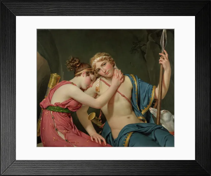 Framed Print : The Farewell of Telemachus and Eucharis, 1818. Creator: Jacques-Louis David Framed Print : The Farewell of Telemachus and Eucharis, 1818. Creator: Jacques-Louis David
