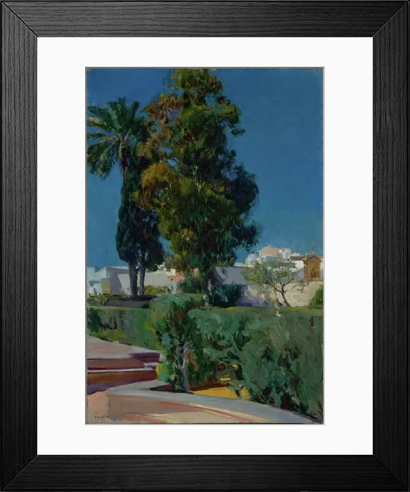 Framed Print : Corner of the Garden, Alcazar, Sevilla, 1910. Creator: Joaquin Sorolla y Bastida Framed Print : Corner of the Garden, Alcazar, Sevilla, 1910. Creator: Joaquin Sorolla y Bastida
