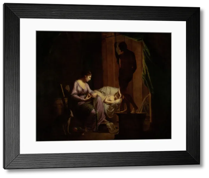 Framed Print : Penelope Unravelling Her Web, 1783-1784. Creator: Joseph Wright of Derby Framed Print : Penelope Unravelling Her Web, 1783-1784. Creator: Joseph Wright of Derby