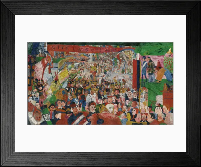 Framed Print : Christ's Entry into Brussels in 1889, 1888. Creator: James Ensor
