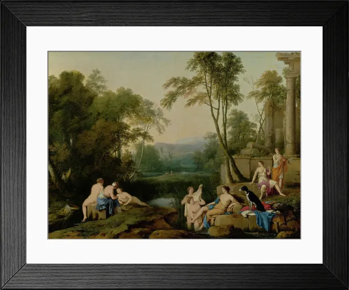 Framed Print : Diana and Her Nymphs in a Landscape, 1644. Creator: Laurent de la Hyre Framed Print : Diana and Her Nymphs in a Landscape, 1644. Creator: Laurent de la Hyre