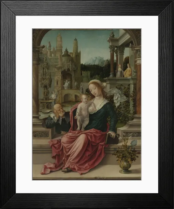 Framed Print : The Holy Family, about 1507-1508. Creator: Jan Gossaert