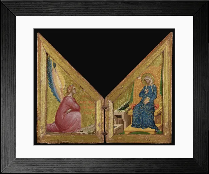Framed Print : The Annunciation, about 1340-1345. Creator: Paolo Veneziano Framed Print : The Annunciation, about 1340-1345. Creator: Paolo Veneziano