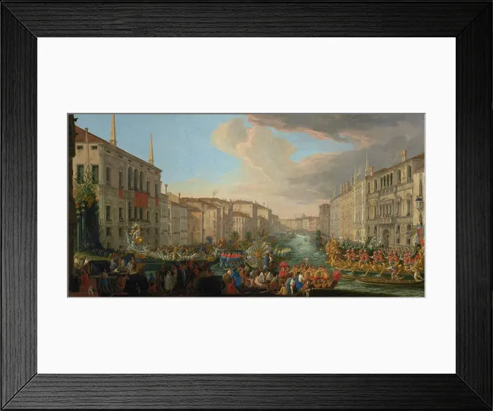 Framed Print : Regatta on the Grand Canal in Honor of Frederick IV, King of Denmark, 1711. Creator: Luca Carlevarijs Framed Print : Regatta on the Grand Canal in Honor of Frederick IV, King of Denmark, 1711. Creator: Luca Carlevarijs