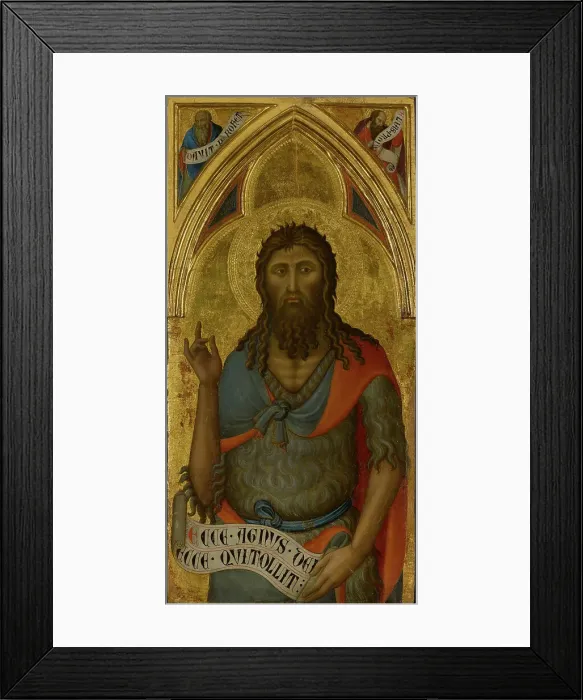 Framed Print : Saint John the Baptist, late 14th century. Creator: Luca di Tomme Framed Print : Saint John the Baptist, late 14th century. Creator: Luca di Tomme