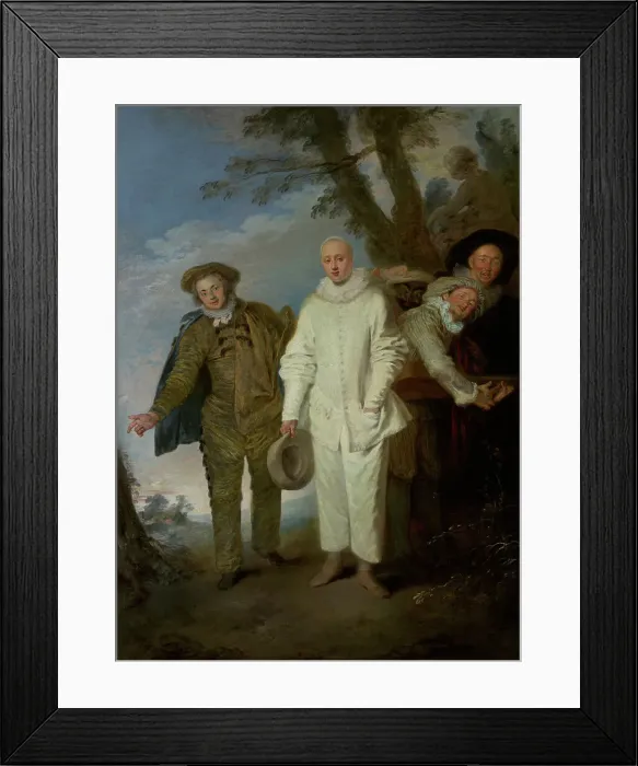 Framed Print : The Italian Comedians, about 1720. Creator: Jean-Antoine Watteau Framed Print : The Italian Comedians, about 1720. Creator: Jean-Antoine Watteau