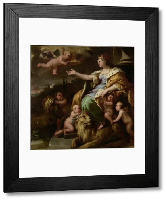 Framed Print : Allegory of Magnanimity, about 1670. Creator: Luca Giordano Framed Print : Allegory of Magnanimity, about 1670. Creator: Luca Giordano