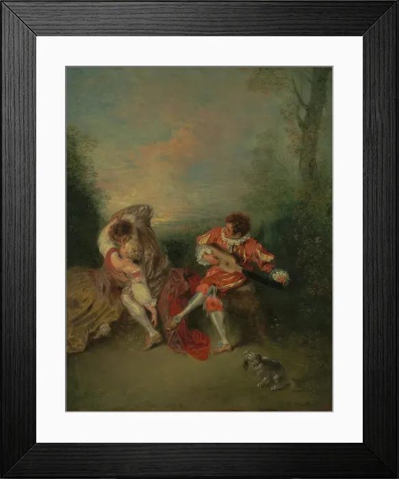 Framed Print : La Surprise, about 1718-1719. Creator: Jean-Antoine Watteau Framed Print : La Surprise, about 1718-1719. Creator: Jean-Antoine Watteau