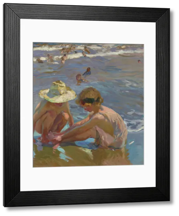 Framed Print : The Wounded Foot, 1909. Creator: Joaquin Sorolla y Bastida Framed Print : The Wounded Foot, 1909. Creator: Joaquin Sorolla y Bastida