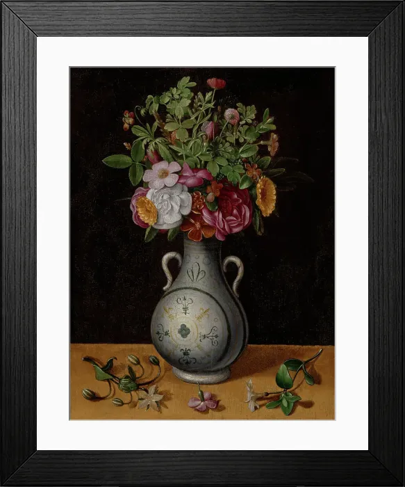 Framed Print : Bouquet of Flowers in a Two-Handled Vase, early 1560s. Creator: Ludger Tom Ring the Younger Framed Print : Bouquet of Flowers in a Two-Handled Vase, early 1560s. Creator: Ludger Tom Ring the Younger
