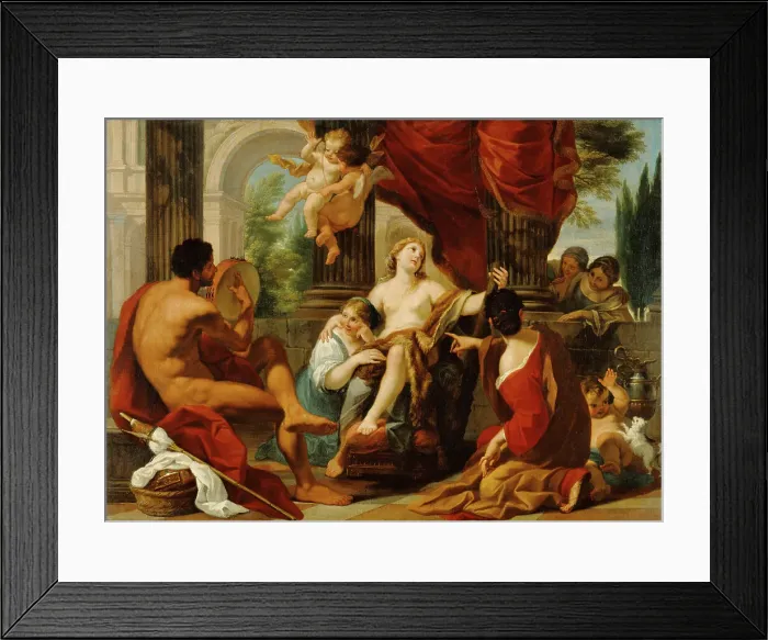 Framed Print : Hercules and Omphale, about 1700-1710. Creator: Luigi Garzi Framed Print : Hercules and Omphale, about 1700-1710. Creator: Luigi Garzi