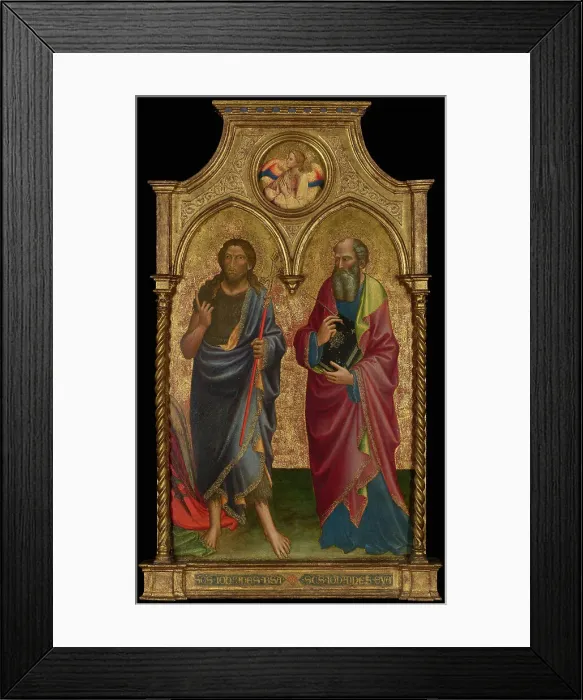 Framed Print : Saints John the Baptist and John the Evangelist, 1408. Creator: Mariotto di Nardo Framed Print : Saints John the Baptist and John the Evangelist, 1408. Creator: Mariotto di Nardo