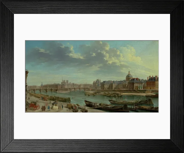Framed Print : A View of Paris with the Ile de la Cite, 1763. Creator: Nicolas Raguenet