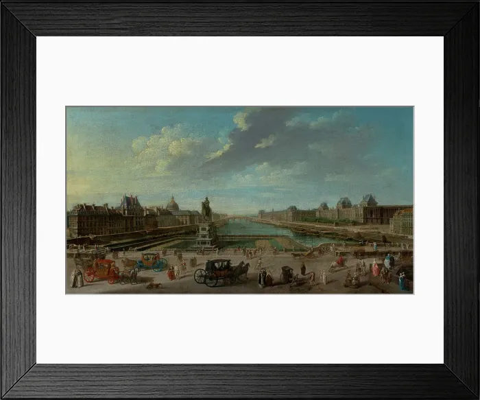 Framed Print : A View of Paris from the Pont Neuf, 1763. Creator: Nicolas Raguenet Framed Print : A View of Paris from the Pont Neuf, 1763. Creator: Nicolas Raguenet