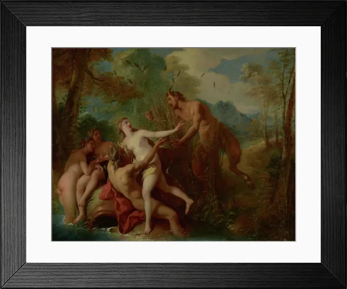 Framed Print : Pan and Syrinx, 1722-1724. Creator: Jean Francois de Troy Framed Print : Pan and Syrinx, 1722-1724. Creator: Jean Francois de Troy