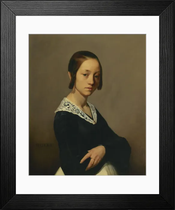 Framed Print : Portrait of Louise-Antoinette Feuardent, 1841. Creator: Jean Francois Millet Framed Print : Portrait of Louise-Antoinette Feuardent, 1841. Creator: Jean Francois Millet