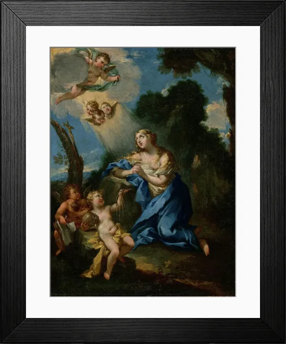 Framed Print : Penitent Magdalene, about 1698. Creator: Michele Rocca Framed Print : Penitent Magdalene, about 1698. Creator: Michele Rocca