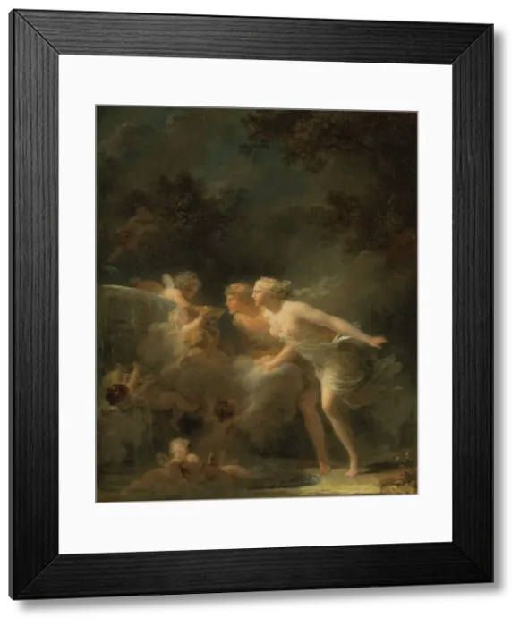 Framed Print : The Fountain of Love, about 1785. Creator: Jean-Honore Fragonard Framed Print : The Fountain of Love, about 1785. Creator: Jean-Honore Fragonard