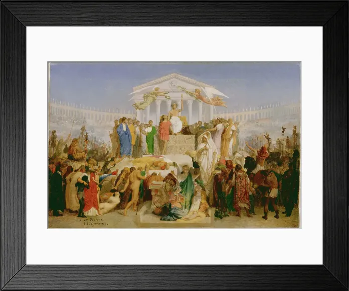 Framed Print : The Age of Augustus, the Birth of Christ, about 1852-1854. Creator: Jean-Leon Gerome Framed Print : The Age of Augustus, the Birth of Christ, about 1852-1854. Creator: Jean-Leon Gerome