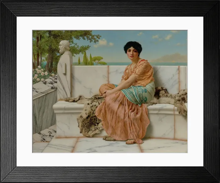 Framed Print : Reverie, 1904. Creator: John William Godward Framed Print : Reverie, 1904. Creator: John William Godward