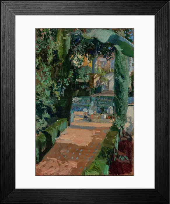 Framed Print : Court of the Dances, Alcazar, Sevilla, 1910. Creator: Joaquin Sorolla y Bastida Framed Print : Court of the Dances, Alcazar, Sevilla, 1910. Creator: Joaquin Sorolla y Bastida