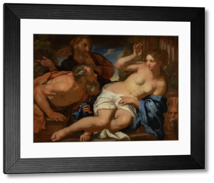 Framed Print : Susannah and the Elders, fourth quarter of 17th century. Creator: Johann Carl Loth