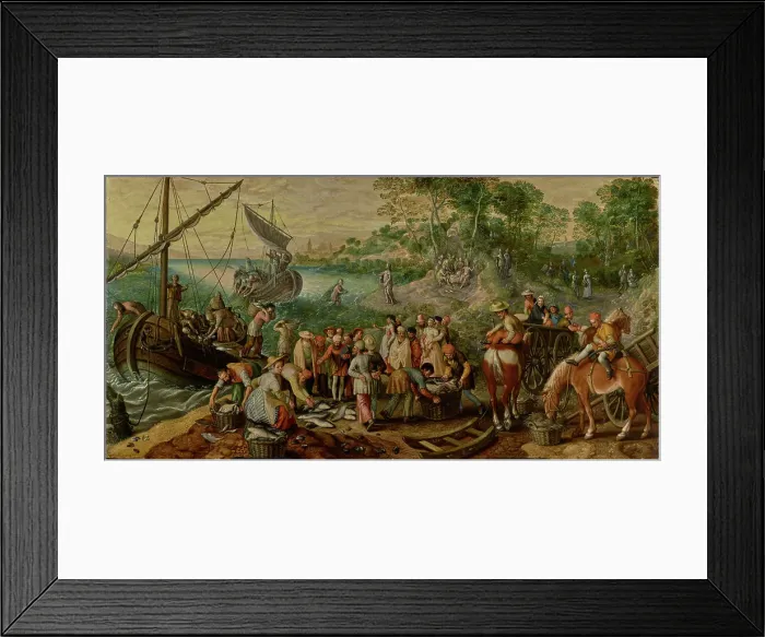 Framed Print : The Miraculous Draught of Fishes, 1563. Creator: Joachim Beuckelaer Framed Print : The Miraculous Draught of Fishes, 1563. Creator: Joachim Beuckelaer