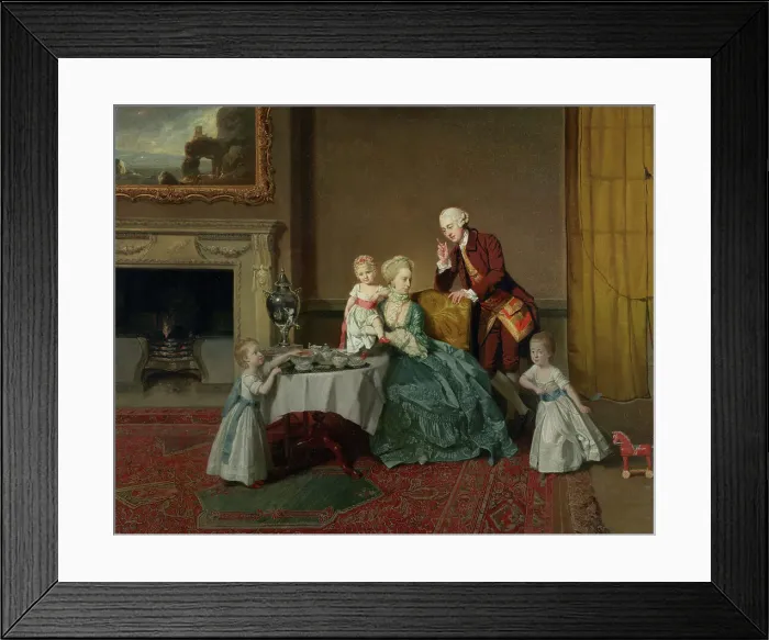 Framed Print : John, Fourteenth Lord Willoughby de Broke, and His Family, about 1766. Creator: Johan Zoffany Framed Print : John, Fourteenth Lord Willoughby de Broke, and His Family, about 1766. Creator: Johan Zoffany