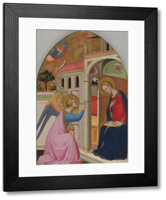 Framed Print : The Annunciation, about 1390-1395. Creator: Tommaso del Mazza Framed Print : The Annunciation, about 1390-1395. Creator: Tommaso del Mazza