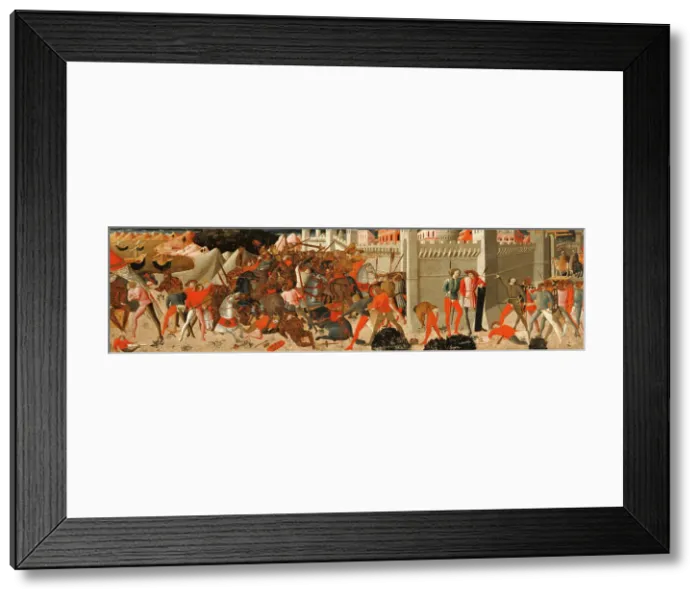 Framed Print : Battle Before a Walled City, second half of 15th century. Creator: Unknown Framed Print : Battle Before a Walled City, second half of 15th century. Creator: Unknown